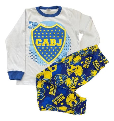 Conjunto Pijama Niño Boca Invierno Manga Larga