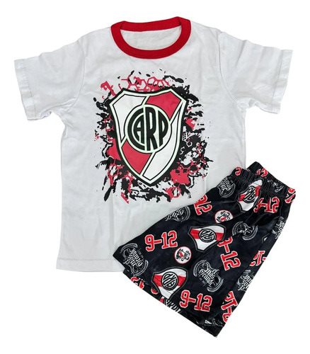 Conjunto Pijama Manga Corta Verano River Plate Niños