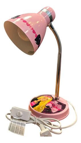 Lampara De Noche Velador De Mesa Infantil Barbie Niños Rosa