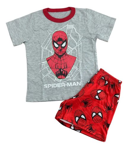 Conjunto Pijama Spiderman Hombre Araña Manga Corta Niños