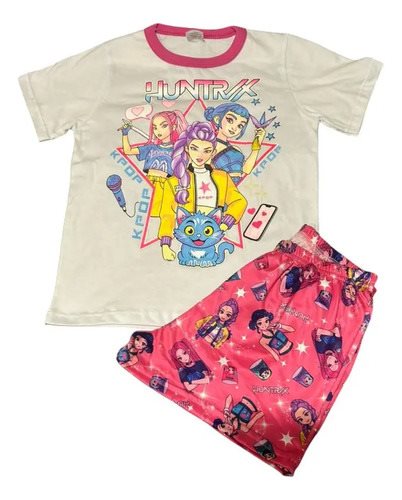 Conjunto Pijama Manga Corta Verano Huntrix Guerreras Kpop