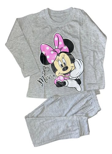 Conjunto Invierno Manga Larga Pijama Minnie Niños
